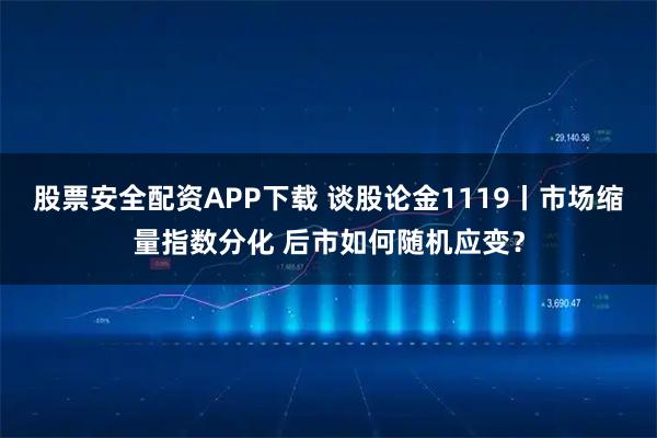 股票安全配资APP下载 谈股论金1119丨市场缩量指数分化 后市如何随机应变?