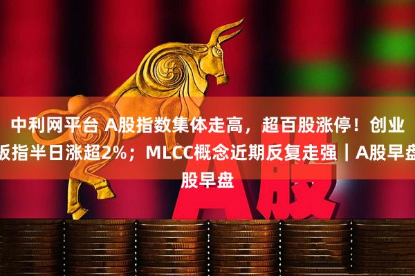 中利网平台 A股指数集体走高，超百股涨停！创业板指半日涨超2%；MLCC概念近期反复走强｜A股早盘