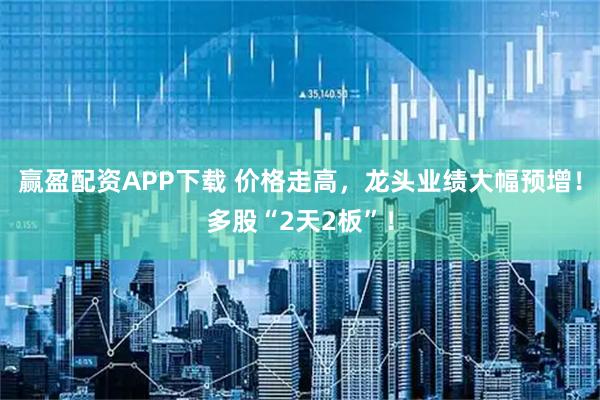 赢盈配资APP下载 价格走高，龙头业绩大幅预增！多股“2天2板”！